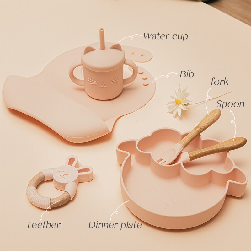 Le Petit Gourmand | Ensemble d'Alimentation Premium 7 Pièces en Silicone