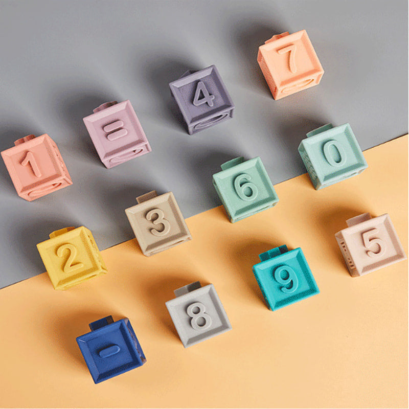 Montessori Soft Stacking Blocks (Numbers, Animals, and Textures)