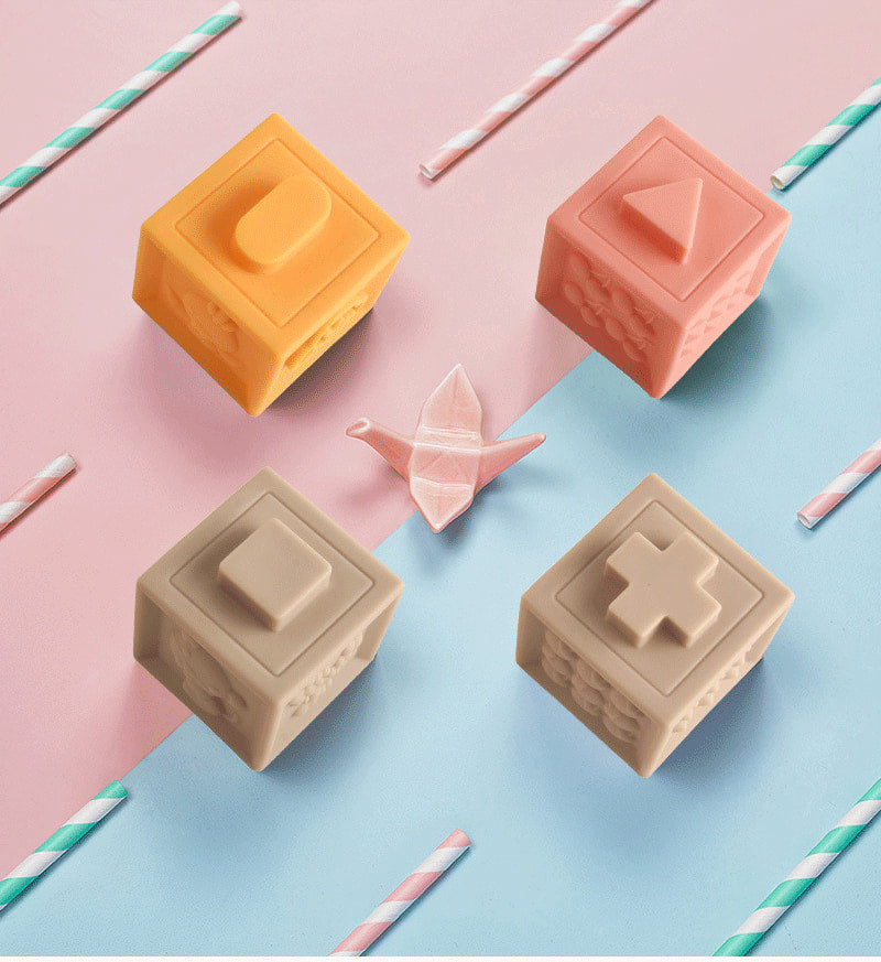 Montessori Soft Stacking Blocks (Numbers, Animals, and Textures)