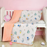 Couverture Sensorielle Bébé Recto-Verso (Coton & Points Minky 3D)
