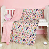 Couverture Sensorielle Bébé Recto-Verso (Coton & Points Minky 3D)