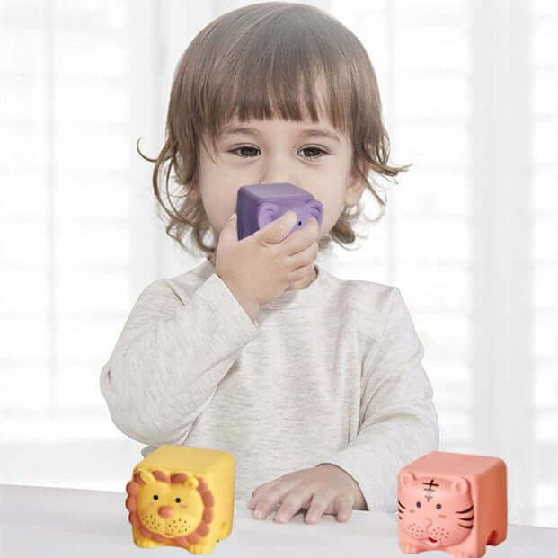 Montessori Soft Stacking Blocks (Numbers, Animals, and Textures)