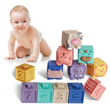 Montessori Soft Stacking Blocks (Numbers, Animals, and Textures)