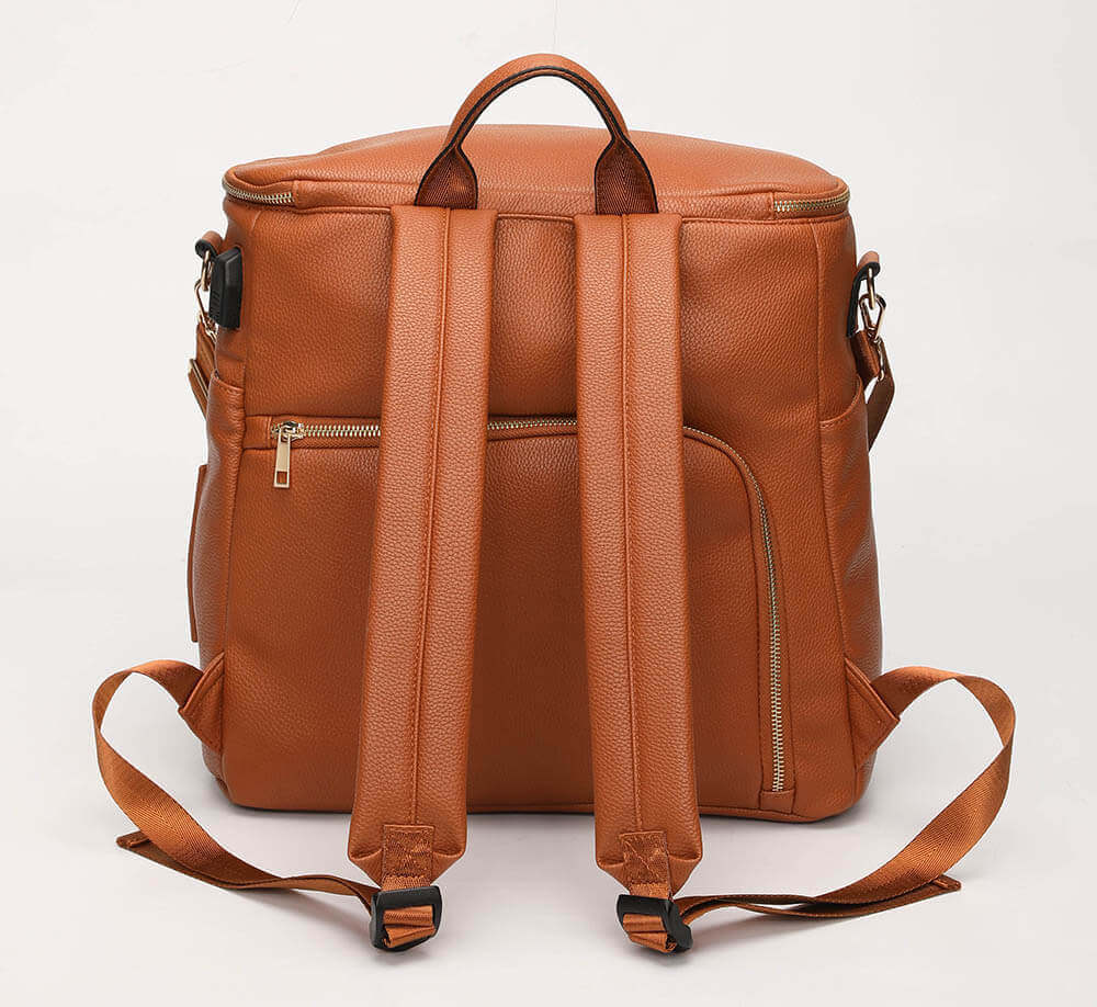 SophisticaMom™ Zaino Fasciatoio Premium Pelle Vegana (Edizione Lusso)