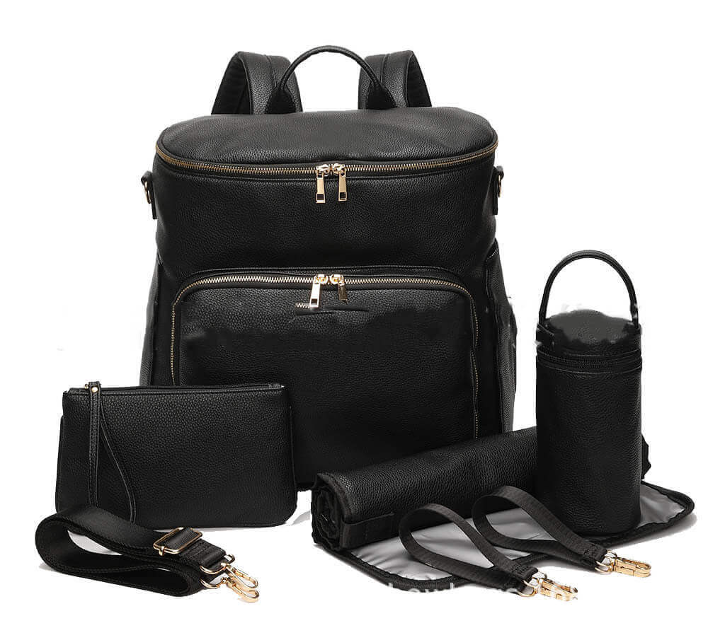 SophisticaMom™ Zaino Fasciatoio Premium Pelle Vegana (Edizione Lusso)
