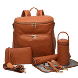 SophisticaMom™ Zaino Fasciatoio Premium Pelle Vegana (Edizione Lusso)
