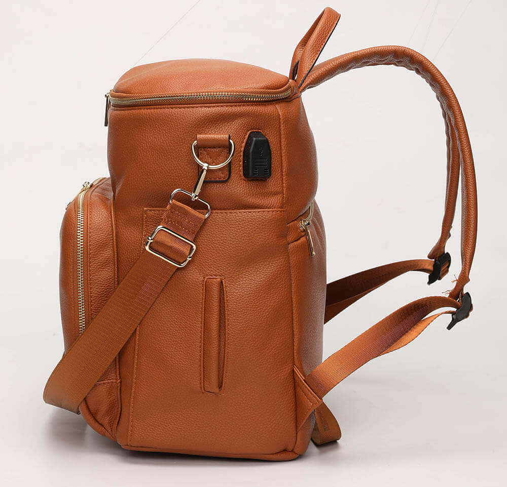 SophisticaMom™ Zaino Fasciatoio Premium Pelle Vegana (Edizione Lusso)
