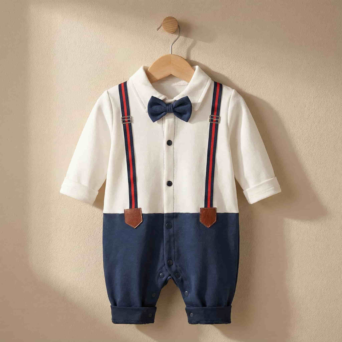 Combinaison Bébé Gentleman Manches Longues (Coton Biologique)