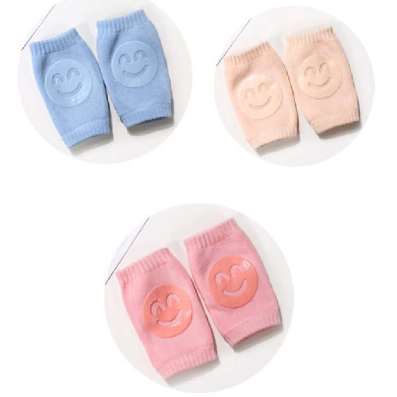 CrawlCloud™ Protège-genoux antidérapants pour bébé (Lot de 3 protecteurs de crawling)