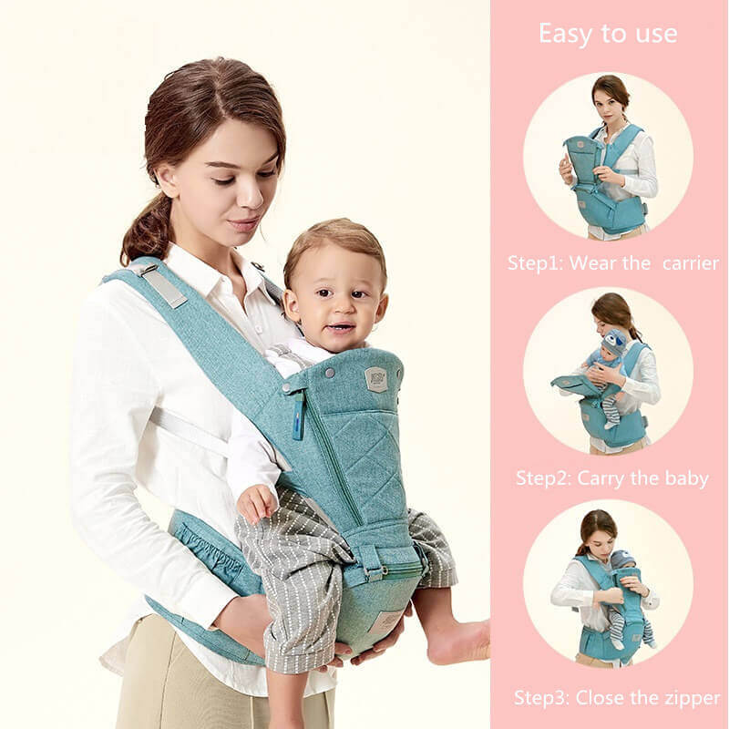 SwiftWear™ Ergonomic Baby Carrier (3-Step Quick Wear System)