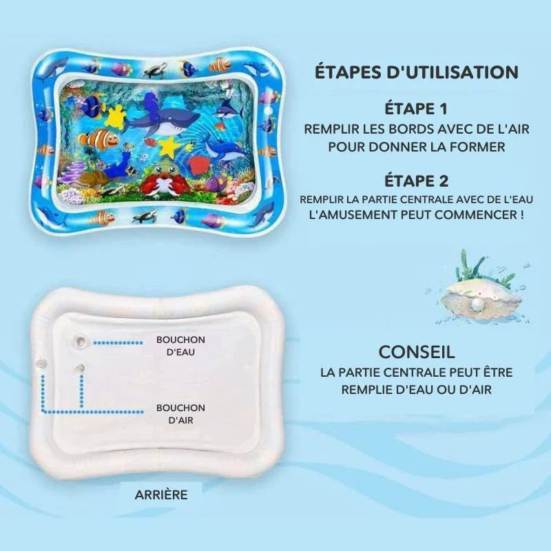 Tapis d'Éveil Sensoriel à Eau pour Bébé