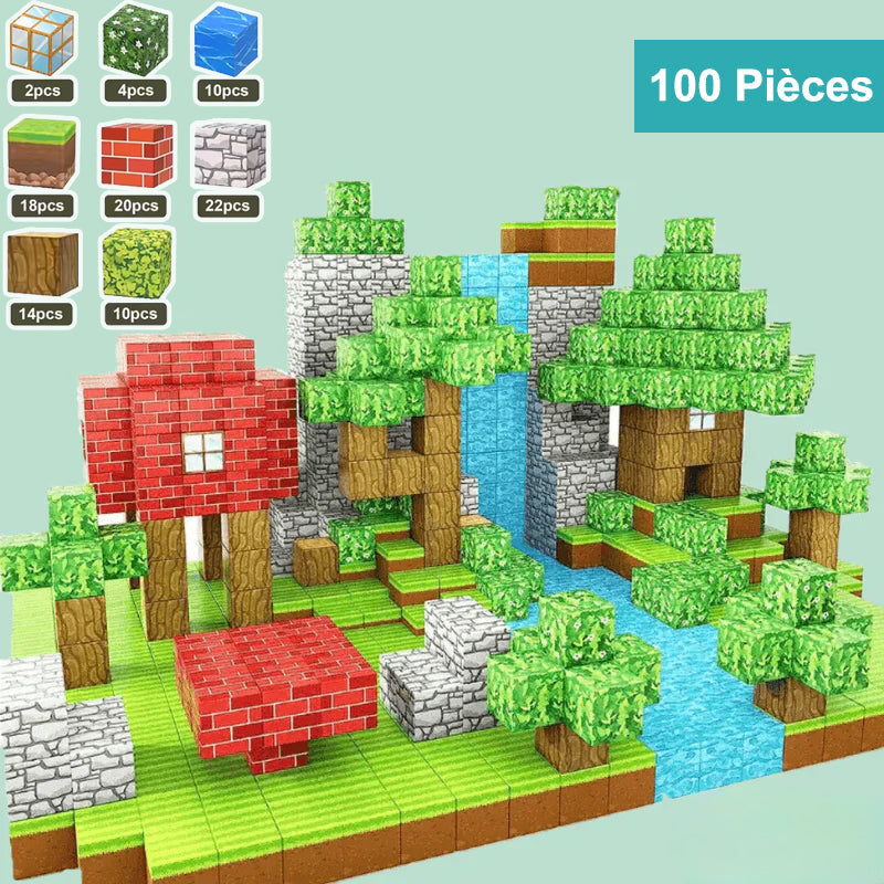 Gioco di costruzioni con blocchi magnetici | MagneCraft