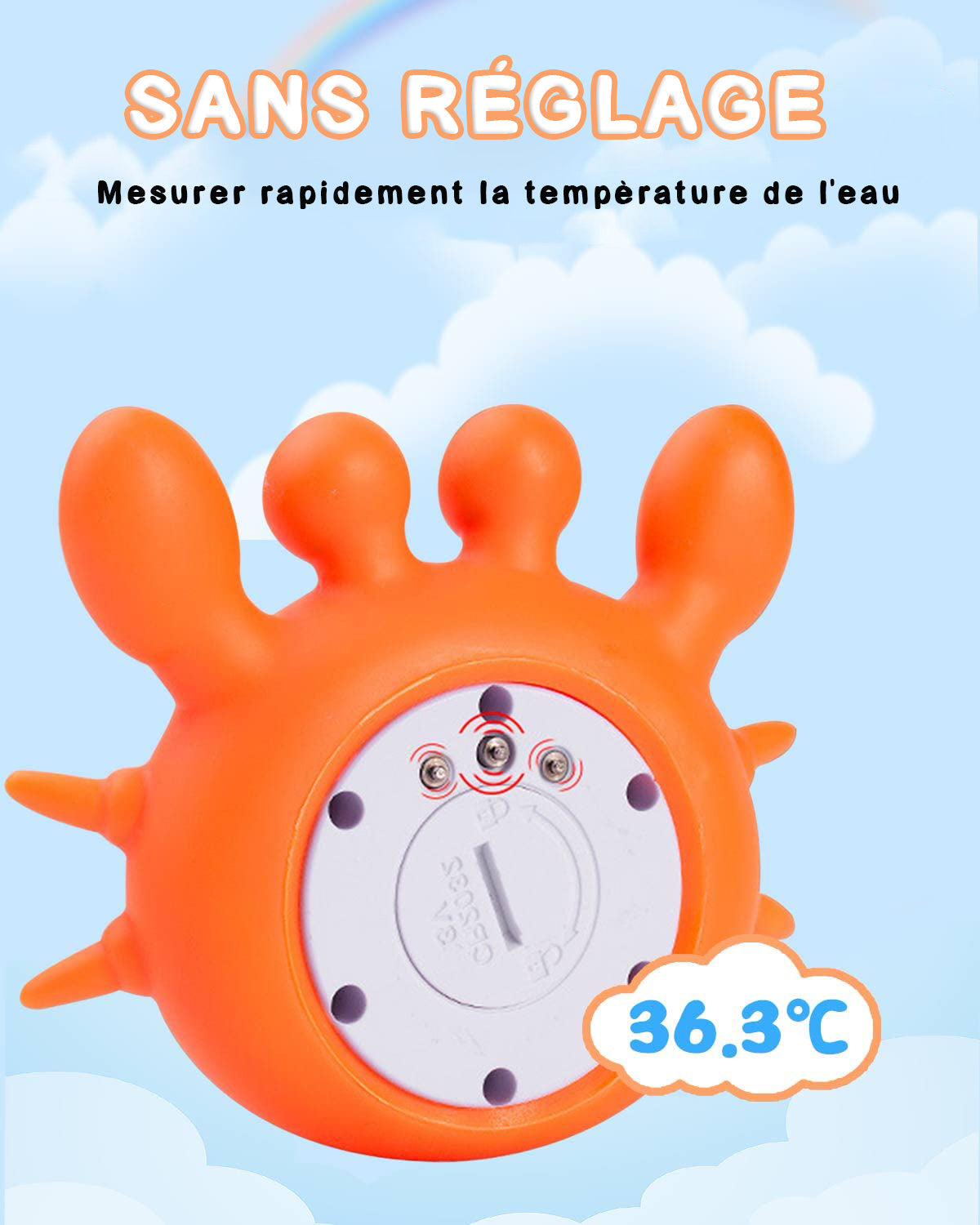 Crab-Shaped Baby Bath Thermometer