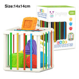 Montessori Sensory Shape Sorting Bin (Elastic Activity Cube)