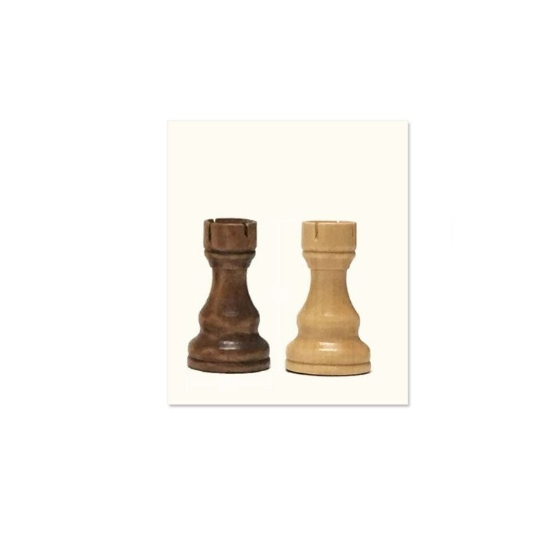Paire de Tours d'échecs en Bois Taille 8