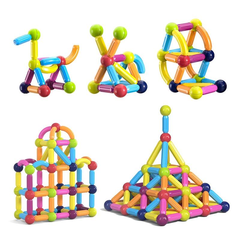 Jeu de bloc contruction magnétique Montessori - Magnetoy™