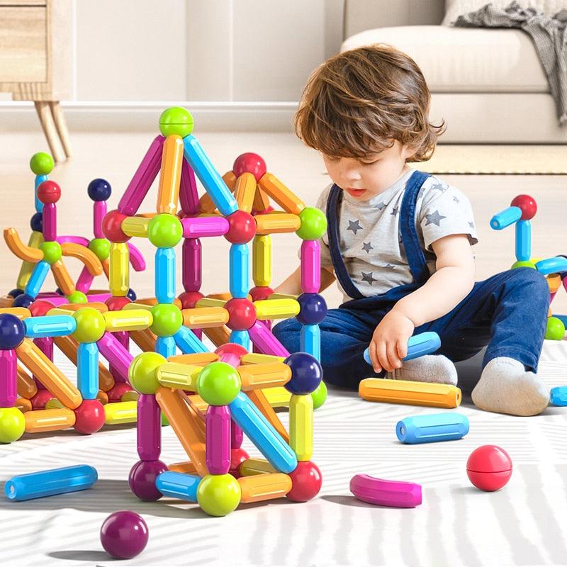 Jeu de bloc contruction magnétique Montessori - Magnetoy™
