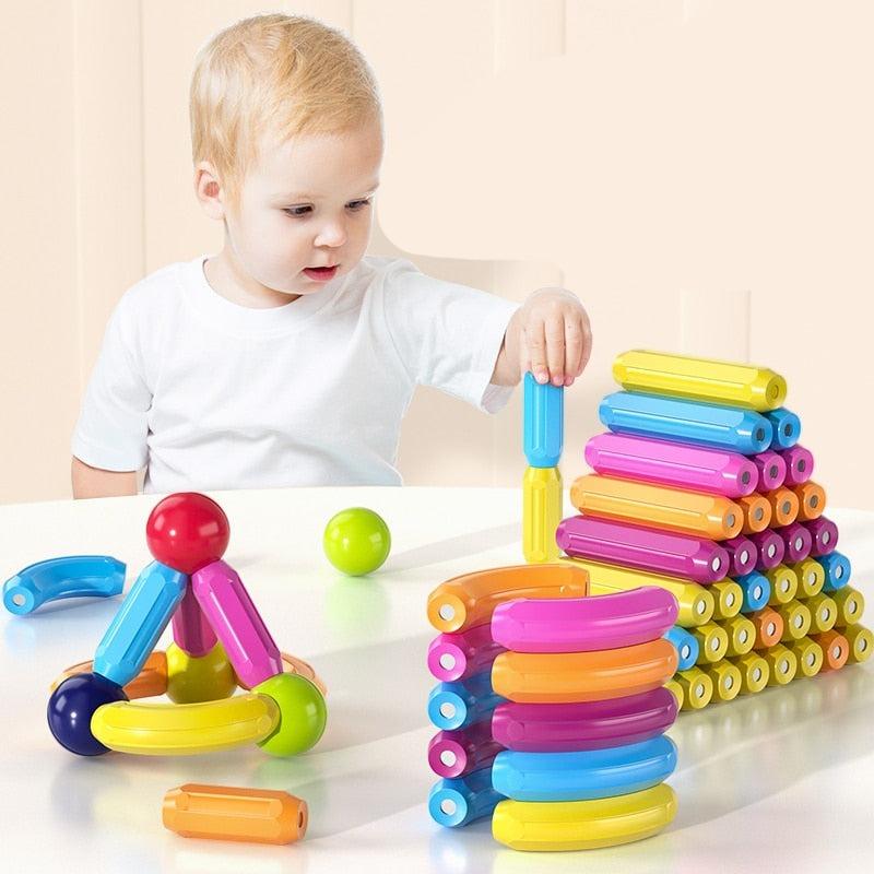 Jeu de bloc contruction magnétique Montessori - Magnetoy™