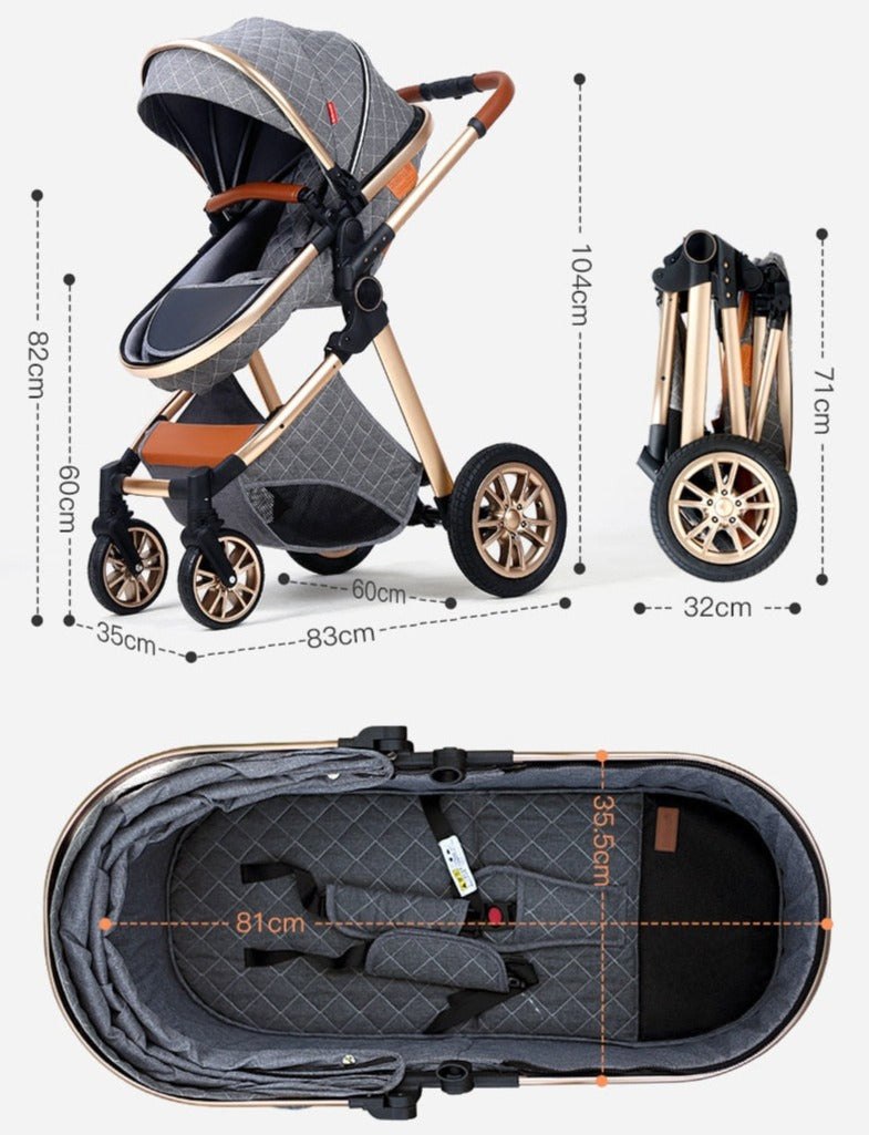 Passeggino 3 in 1 per neonati
