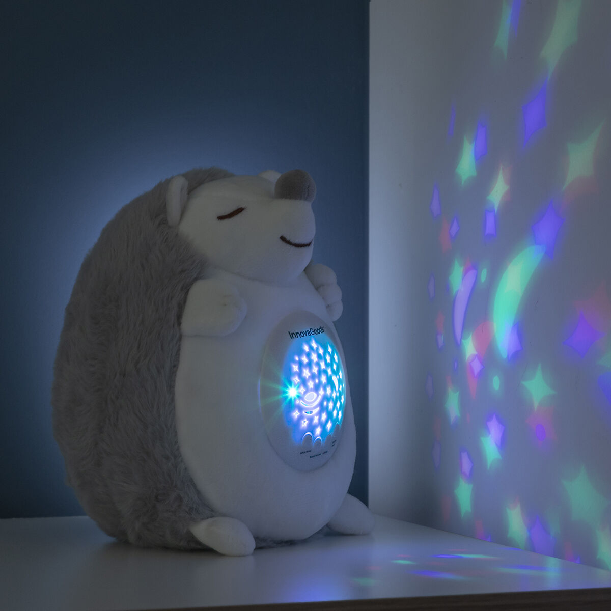 Riccio di peluche con rumore bianco e luce notturna Spikey InnovaGoods