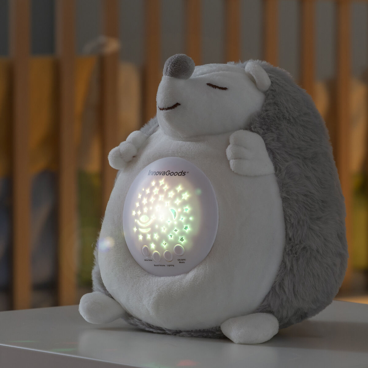 Riccio di peluche con rumore bianco e luce notturna Spikey InnovaGoods