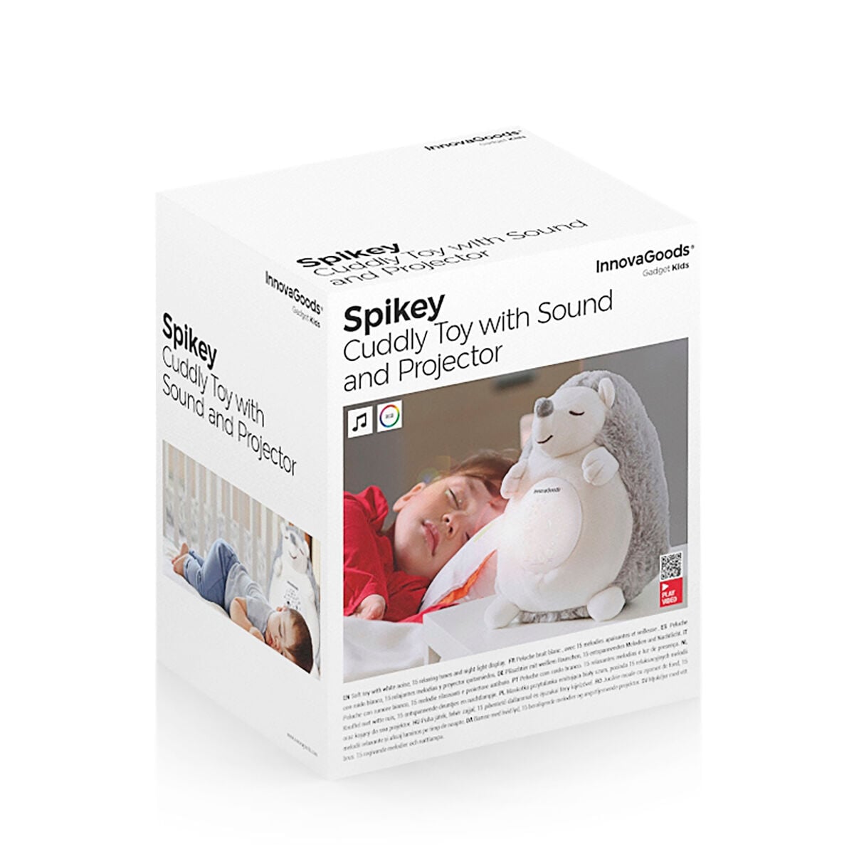 Riccio di peluche con rumore bianco e luce notturna Spikey InnovaGoods