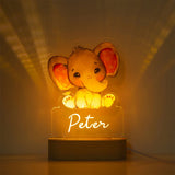 Personalized Baby Night Light with Adorable Animal Designs