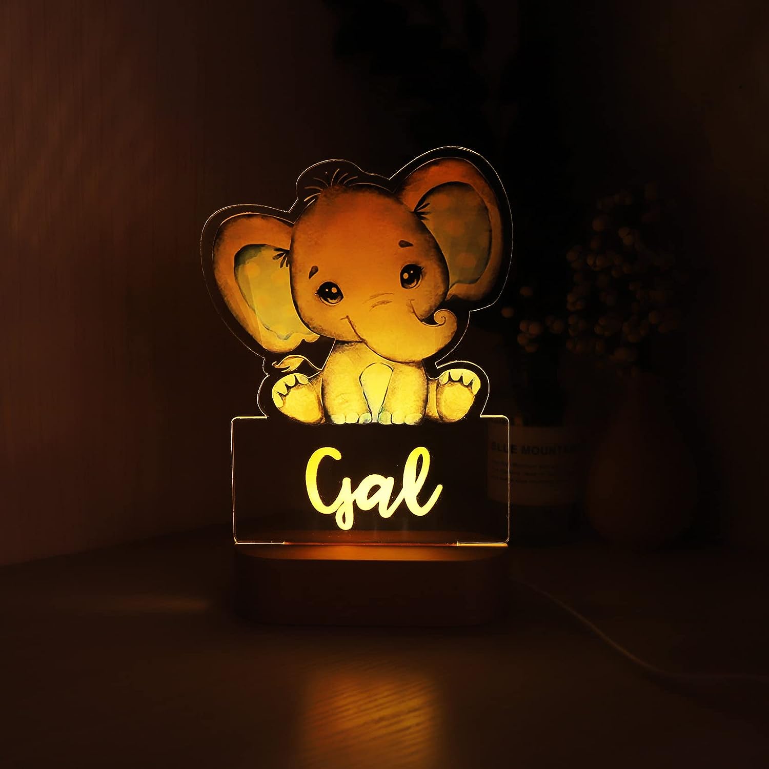 Personalized Baby Night Light with Adorable Animal Designs