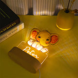 Personalized Baby Night Light with Adorable Animal Designs