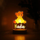 Personalized Baby Night Light with Adorable Animal Designs