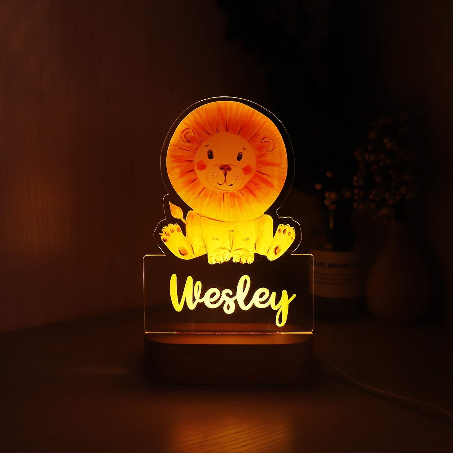 Personalized Baby Night Light with Adorable Animal Designs