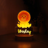 Personalized Baby Night Light with Adorable Animal Designs