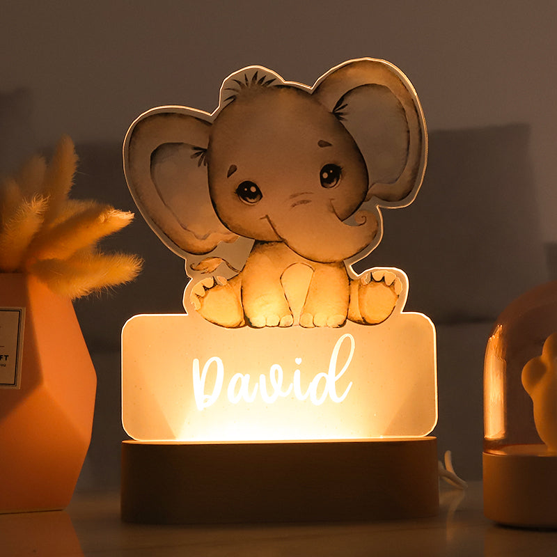 Personalized Baby Night Light with Adorable Animal Designs