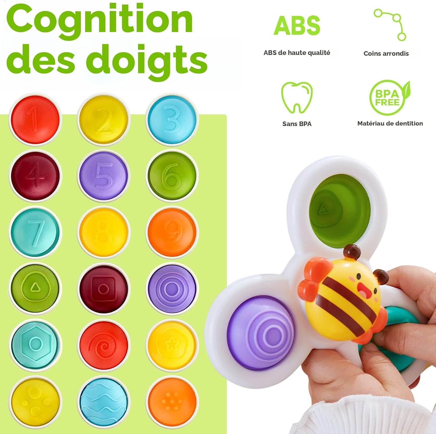 Suction Cup Spinner for Baby | 3-Pack Toy
