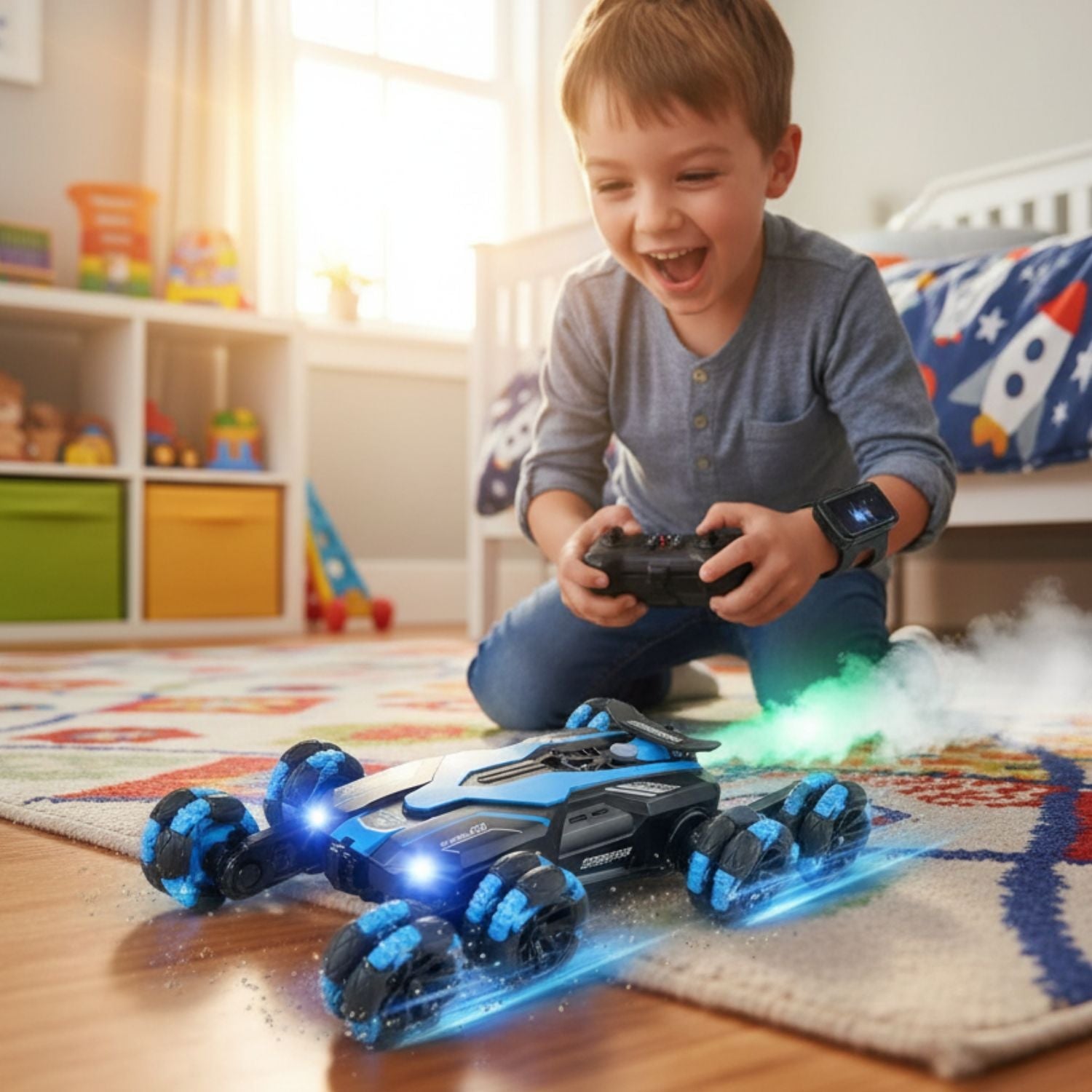 Swivel-Wheel Remote Control Car – FlexiRacer