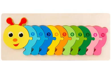 BleuSmart™ Puzzle Animal 3D in Legno (Apprendimento Cifre e Forme)
