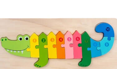 BleuSmart™ Puzzle Animal 3D in Legno (Apprendimento Cifre e Forme)