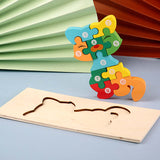 BleuSmart™ Puzzle Animal 3D in Legno (Apprendimento Cifre e Forme)