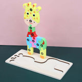 BleuSmart™ Puzzle Animal 3D in Legno (Apprendimento Cifre e Forme)