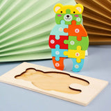 BleuSmart™ Puzzle Animal 3D in Legno (Apprendimento Cifre e Forme)