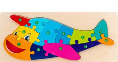 BleuSmart™ Puzzle Animal 3D in Legno (Apprendimento Cifre e Forme)