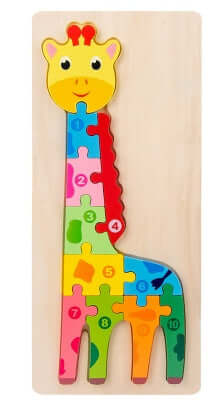 BleuSmart™ Puzzle Animal 3D in Legno (Apprendimento Cifre e Forme)