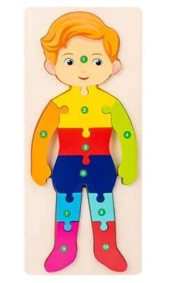 BleuSmart™ Puzzle Animal 3D in Legno (Apprendimento Cifre e Forme)