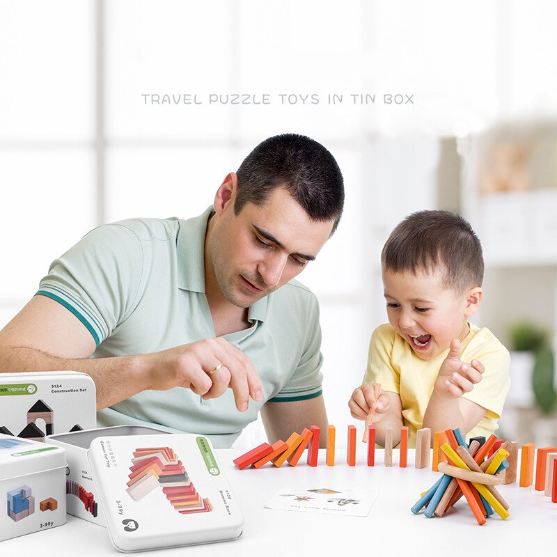 Montessori Travel Puzzle Box (6-in-1 Cognitive Blocks)