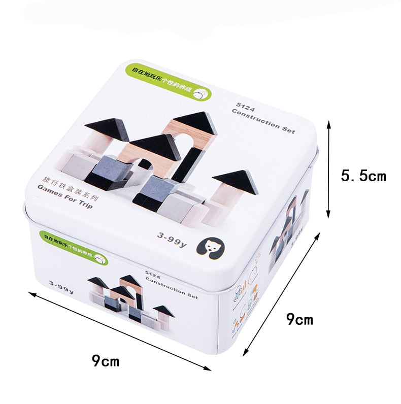 Montessori Travel Puzzle Box (6-in-1 Cognitive Blocks)
