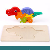 Ensemble de Puzzle 3D en Bois Dinosaure (6 Pièces Montessori Jouet STEM)