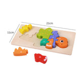 Ensemble de Puzzle 3D en Bois Dinosaure (6 Pièces Montessori Jouet STEM)