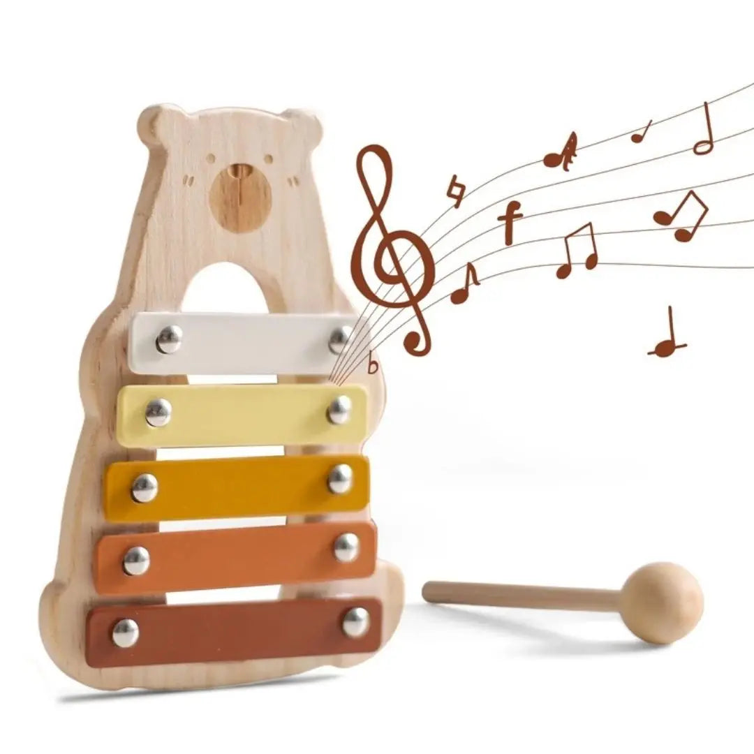 HappyBear™ 5-Note Wooden Xylophone for Babies