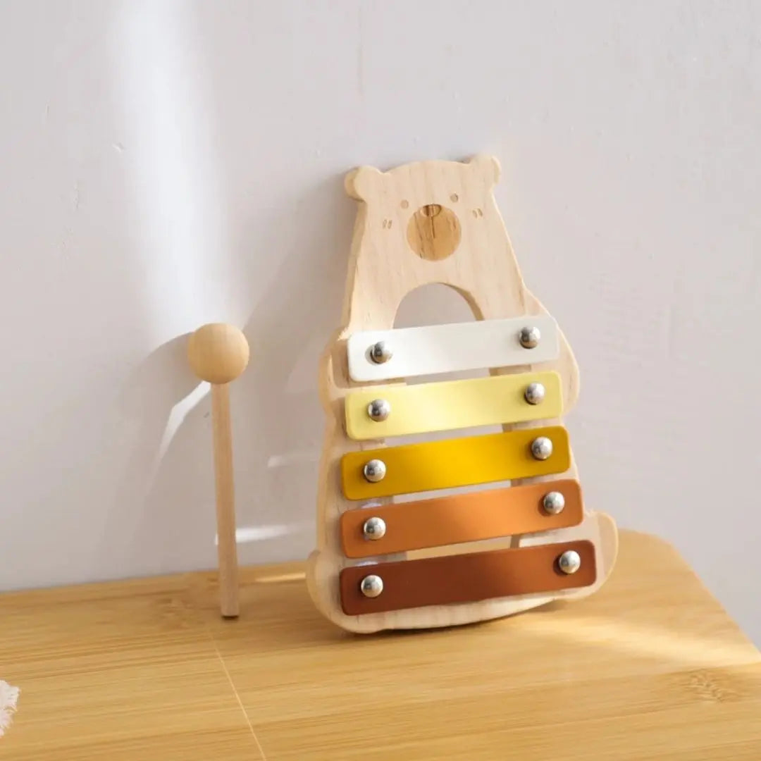 HappyBear™ 5-Note Wooden Xylophone for Babies