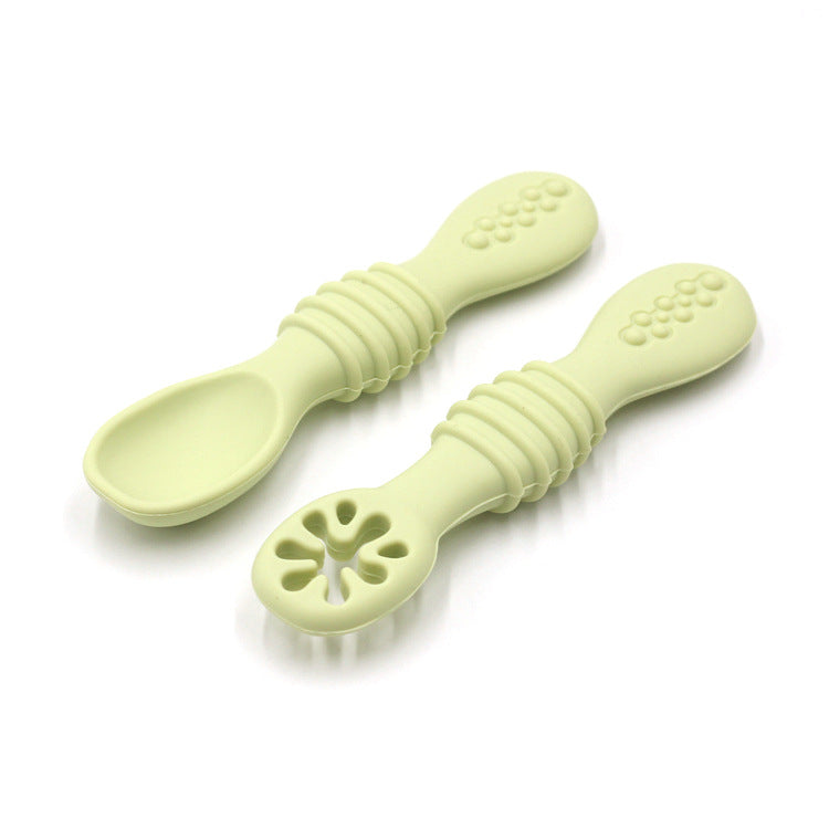 Lot de 2 cuillères d'apprentissage pour bébé
